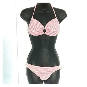 Pink seersucker bikini